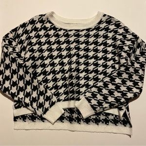 black & white houndstooth sweater from william rast